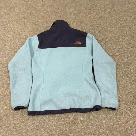 Vintage The North Face Denali Jacket Women Sm Blue Gray Polartec Zip Fleece Coat - Picture 11 of 12